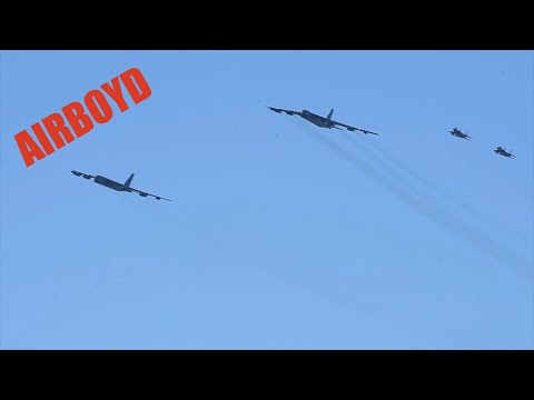 B-52 & F-15 New Orleans Flyover