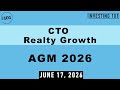 CTO Realty Growth AGM 2026 | High-Yield Commercial Asset Allocation Strategy UpheldbyShareholderVote