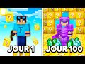 SURVIVRE 100 JOURS sur 1 LUCKY BLOCK MINECRAFT