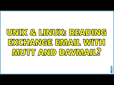 Unix & Linux: Reading exchange email with mutt and davmail?