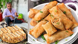 शादी में स्प्रिंग रोल ऐसे बनाते है हलवाई लोग ,अब घर पर आप भी बनाओ  SPRING ROLL Recipe