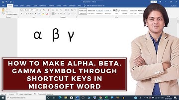 How to make alpha beta gamma symbol through shortcut keys in Microsoft word