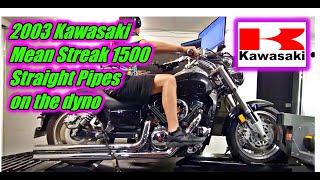 2003 Kawasaki Mean Streak Dyno Test with straight pipes at the Ace Cafe Orlando