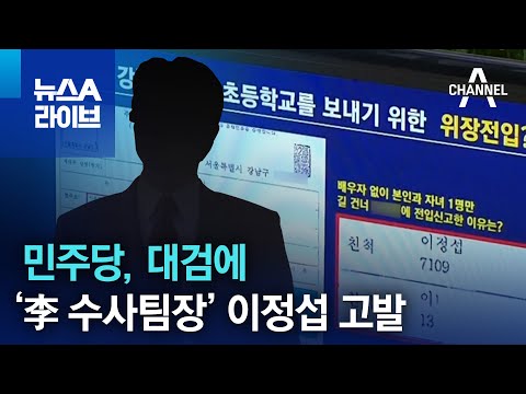 민주당, 대검에 ‘李 수사팀장’ 이정섭 고발 | 뉴스A 라이브