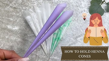 How to hold a henna/mehendi  cone tutorial  for beginners