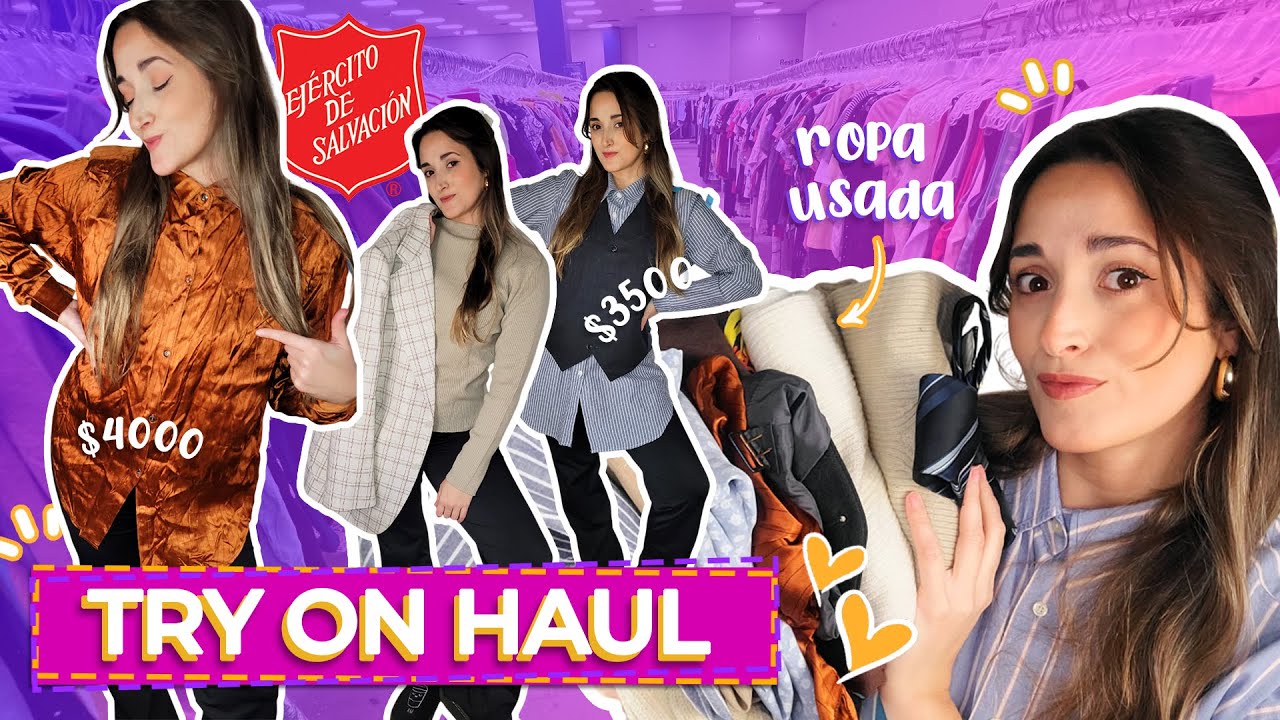 PRIMAVERA con onda vintage 🌸 Try on HAUL del Ejército de Salvación 💎 *joyitas y nuevo armario
