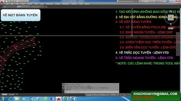 [Autolisp] - Vẽ mặt cắt dọc, mặt cắt ngang của tuyến (Có địa vật) - Tool địa hình
