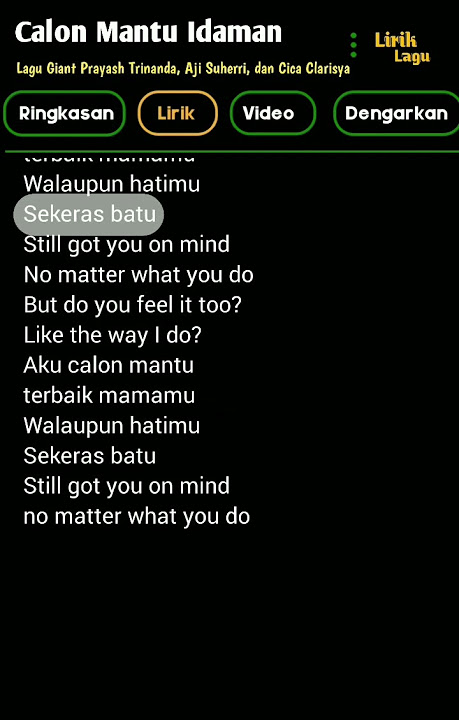 Download lagu calon mantu idaman lirik #liriklagu #calonmantuidaman