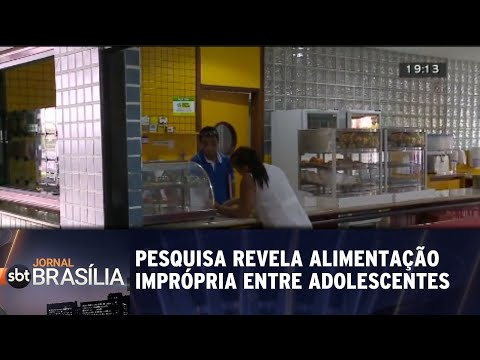 Pesquisa revela alimentação imprópria entre adolescentes | Jornal SBT Brasília 19/10/2018