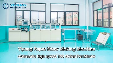 Paper Straw Making Machine. The speed is 100m/min and
