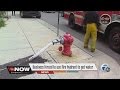 Business uses fire hydrant to get water