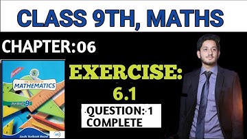 Exercise 6.1 Q1 Complete | Class 9 Sindh Text Board | Ex 6.1 | the educational hub