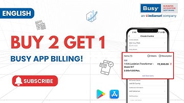 Add Free Quantity in BUSY Mobile App | Smart Billing Trick | English