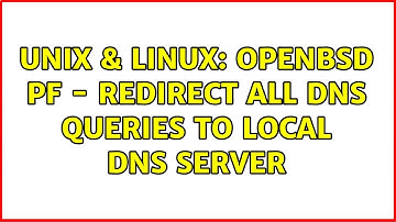 Unix & Linux: OpenBSD pf - redirect all DNS queries to local DNS server