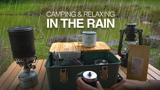 【CAMPING in the RAIN】STANLEY Lunch Box,CAMPHACK,Tent,ASMR,Outdoor Coffee