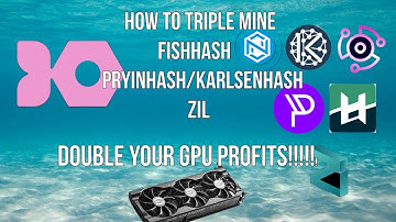 DOUBLE YOUR GPU PROFITS!! How to triple mine Ironfish, Pyrin/karlsenhash + zilliqa on 30 series gpus