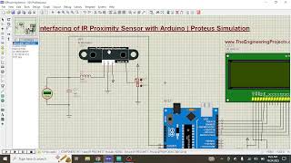 Interfacing of IR Proximity Sensor with Arduino in Proteus
