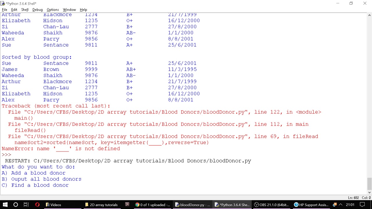 Python Tutorial 34 Sorting 2d List Text Files By Date Alphabetically Or Numerically Youtube