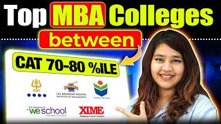 😰 CAT Percentile 70-80? Here are Top MBA Colleges YOU MUST TARGET! #MBA #MBAJobs #CAT