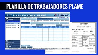 Planilla de Trabajadores PLAME en Excel