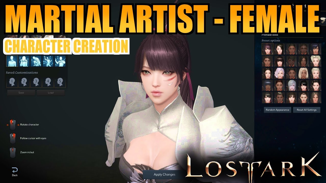 𝗠𝗔𝗥𝗧𝗜𝗔𝗟 𝗔𝗥𝗧𝗜𝗦𝗧 𝗙𝗘𝗠𝗔𝗟𝗘 character creation 𝗟𝗼𝘀𝘁 𝗔𝗿𝗸 Beta (Nov. 2021