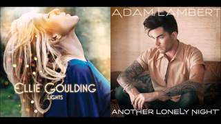 another lonely light ellie goulding vs adam lambert mashup