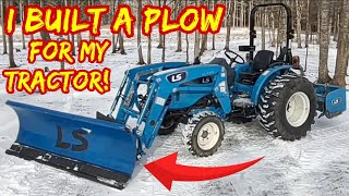 Building a Snow Plow For My Tractor! Using an old truck plow and quick attach plate.