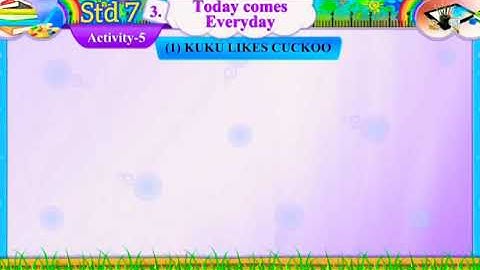 Std 7 English Unit 3 Activity 5 video Sem 2
