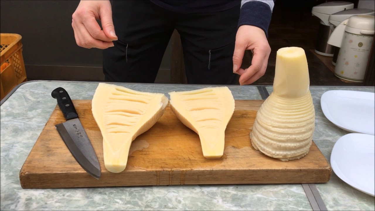 タケノコの皮の向き方 タケノコ刺身の作り方 おかかえ茶園かねぶん Youtube