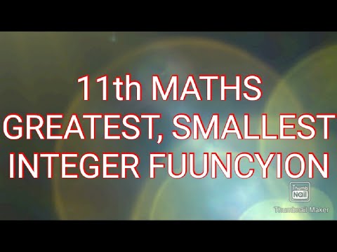 MAHA maths studio| 11th MATHS Greatest,Smallest integer function