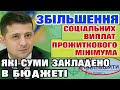 Збільшення СОЦІАЛЬНИХ ВИПЛАТ та ПРОЖИТКОВОГО МІНІМУМА - які суми прописали в БЮДЖЕТІ 2021