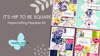 It's Hip to be Square 🔲  Faux Paper Quilting- Papercrafting Playdate 56