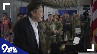 Elon Musk visits the Air Force Academy in Colorado Springs screenshot 3