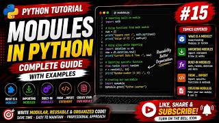 Python Tutorial #15 | Modules in Python Explained | import, from & Built-in Modules