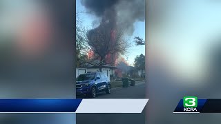 2 families displaced after crews knock down Sacramento structure fire