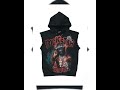 mytrynshop Vontae Black/Red Cut Sleeve Hoodie