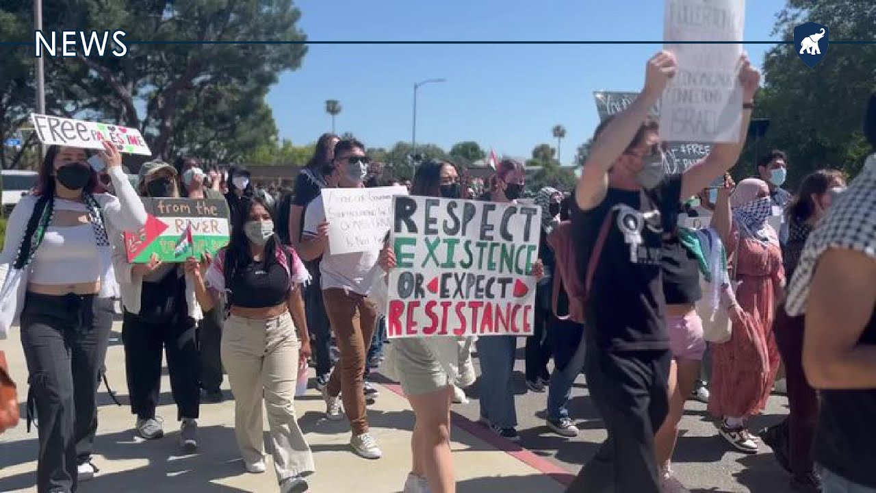 CSUF Students for Justice in Palestine hosted Pro-Palestinian protest in wake of university protests