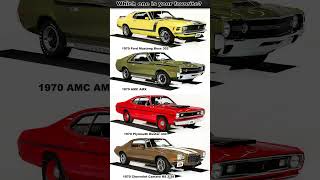 Boss 302, AMX, Duster 340 or RS Z28? Which one is your favorite?