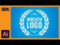 Wreath logo in Adobe Illustrator