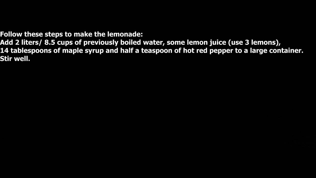 The Miracle Master Cleanse Diet Believe it Or Not You Will Lose 10 Pounds in 14 Days YouTube