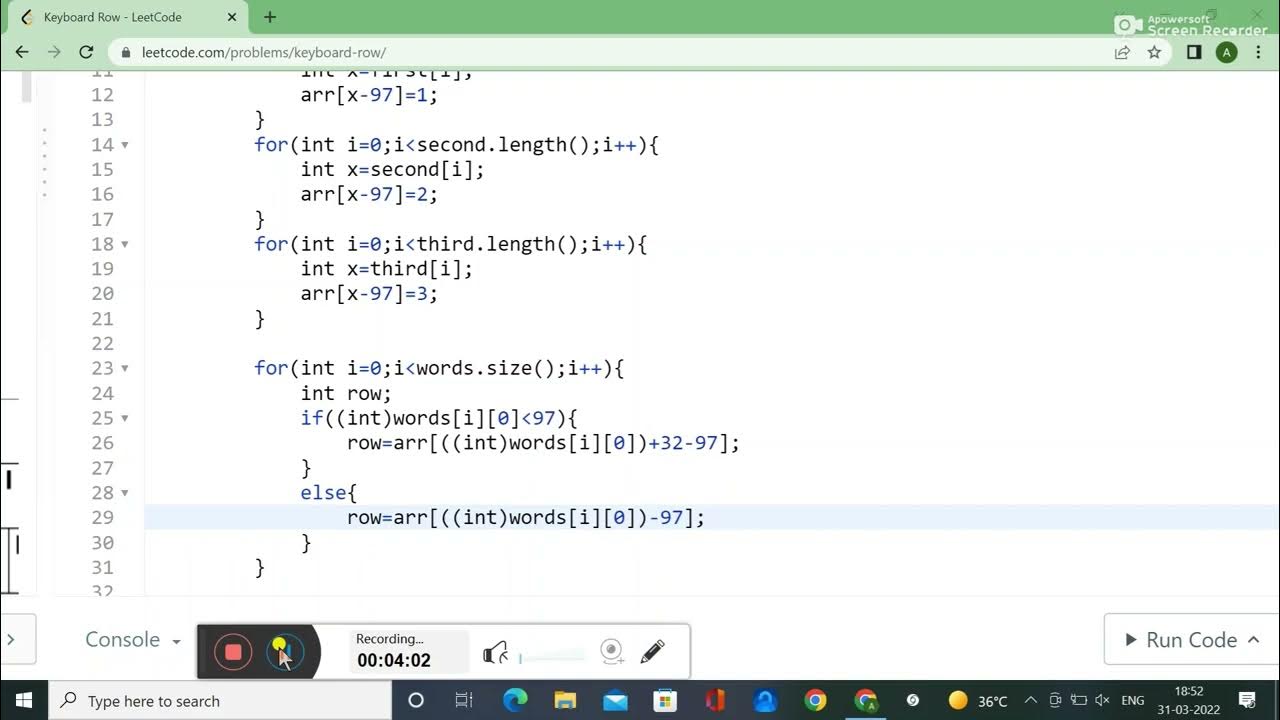500. Keyboard Row || LEETCODE SOLUTION || IN C++ || DATA STRUCTURE AND ...
