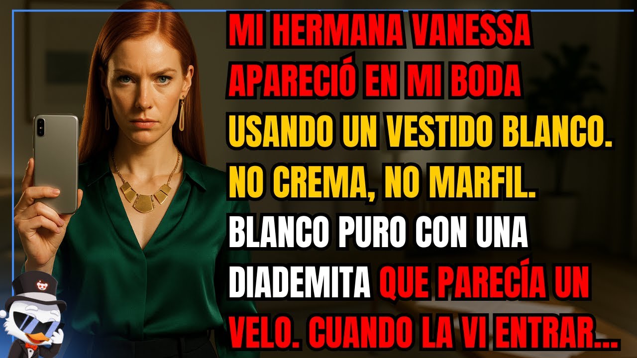 Mi hermana Vanessa apareció en mi boda usando un vestido blanco. No crema, no marfil. Blanco puro...