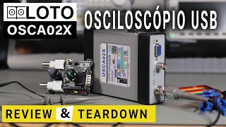 Osciloscópio USB Loto OSCA02X ❤ Interface Open Source ⭐ Gerador de Funções + Analisador Lógico