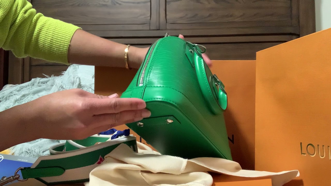 Unboxing Louis Vuitton Alma BB Sunflower and Green 