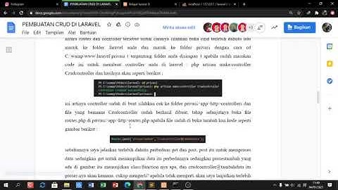 Pembuatan CRUD di laravel