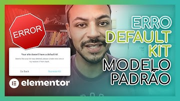 Erro no Elementor 🛑 Seems like your kit was deleted - Recreate Kit - Criar Kit Padrão