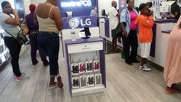 inside metro pcs (they always have slow customer service)