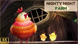 Nighty Night, Farm! 🐑 Calm Bedtime Ritual with Sleepy Animals | 4K Remaster | Low Stimulation ✨