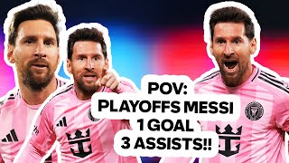 Messi tampa legenda! 1 įvartis 3 rezultatyvūs perdavimai atkrintamųjų pusfinalyje! | 2025 Audi MLS atkrintamosios varžybos