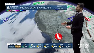 Inland temps remain warm and mild conditions on the way for coastal areas this weekend